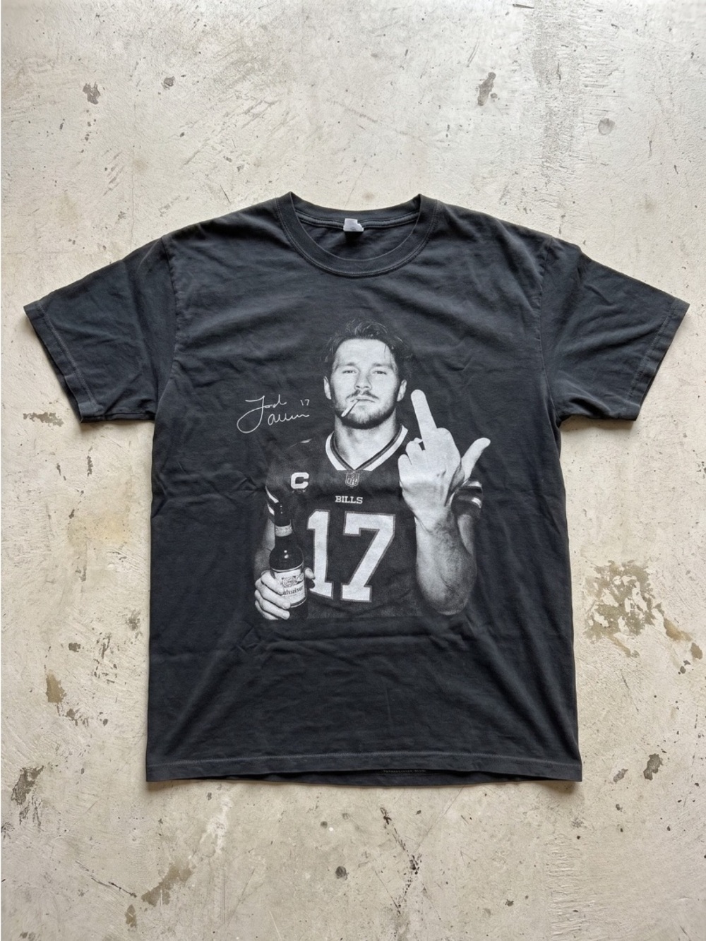 Josh Allen 17 Buffalo Football Fan Graphic T-Shirt Game Day Tee